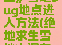 《绝地求生》雪地bug地点进入方法(绝地求生雪地山洞在哪里)