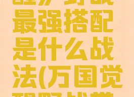 《万国觉醒》野战最强搭配是什么战法(万国觉醒野战带什么兵)