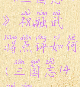 《三国志14》祝融武将点评如何(三国志14笮融)