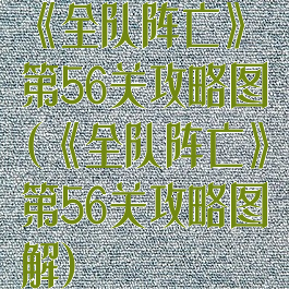 《全队阵亡》第56关攻略图(《全队阵亡》第56关攻略图解)