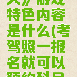 《四海旅人》游戏特色内容是什么(考驾照一报名就可以预约科目一吗)