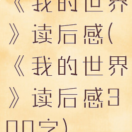 《我的世界》读后感(《我的世界》读后感300字)