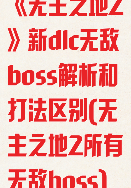 《无主之地2》新dlc无敌boss解析和打法区别(无主之地2所有无敌boss)