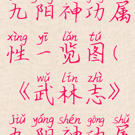 《武林志》九阳神功属性一览图(《武林志》九阳神功属性一览图)