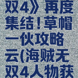 《海贼无双4》再度集结!草帽一伙攻略云(海贼无双4人物获得方法)