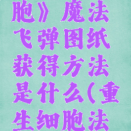 《重生细胞》魔法飞弹图纸获得方法是什么(重生细胞法术)