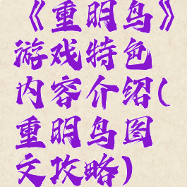 《重明鸟》游戏特色内容介绍(重明鸟图文攻略)