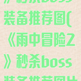 《雨中冒险2》秒杀boss装备推荐图(《雨中冒险2》秒杀boss装备推荐图片)