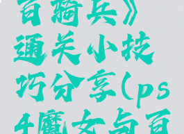 《魔女与百骑兵》通关小技巧分享(ps4魔女与百骑兵)