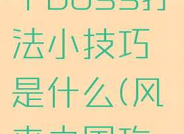 《风来之国》第一个boss打法小技巧是什么(风来之国攻略第一章boss)