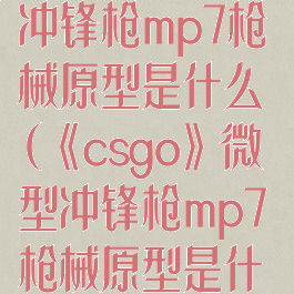《csgo》微型冲锋枪mp7枪械原型是什么(《csgo》微型冲锋枪mp7枪械原型是什么)