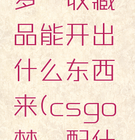 《csgo》梦魇收藏品能开出什么东西来(csgo梦魇配什么印花)