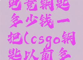 《csgo》电竞钥匙多少钱一把(csgo钥匙以前多少钱)