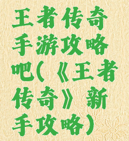 王者传奇手游攻略吧(《王者传奇》新手攻略)