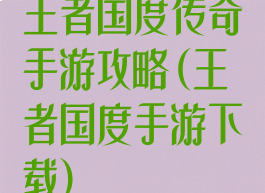 王者国度传奇手游攻略(王者国度手游下载)