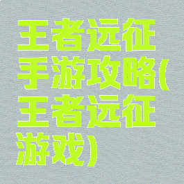 王者远征手游攻略(王者远征游戏)