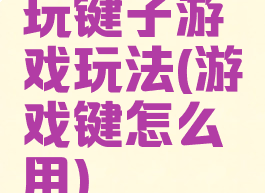 玩键子游戏玩法(游戏键怎么用)