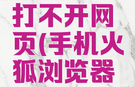 火狐浏览器显示连接不安全打不开网页(手机火狐浏览器打开网页显示连接不安全)