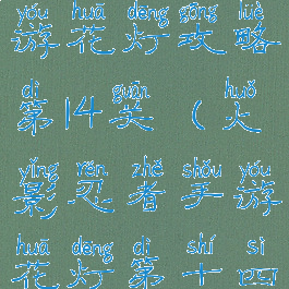 火影忍者手游花灯攻略第14关(火影忍者手游花灯第十四关怎么过)