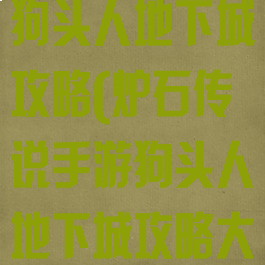 炉石传说手游狗头人地下城攻略(炉石传说手游狗头人地下城攻略大全)