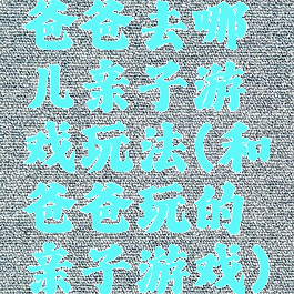 爸爸去哪儿亲子游戏玩法(和爸爸玩的亲子游戏)