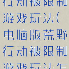 电脑版荒野行动被限制游戏玩法(电脑版荒野行动被限制游戏玩法怎么解决)