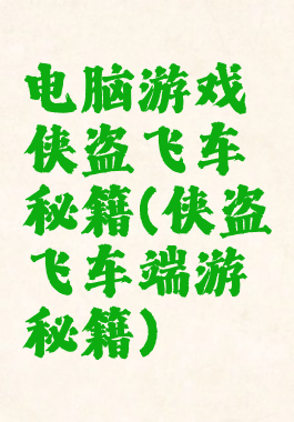 电脑游戏侠盗飞车秘籍(侠盗飞车端游秘籍)