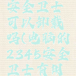 电脑2345安全卫士可以卸载吗(电脑的2345安全卫士有用吗)