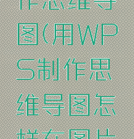 用wps制作思维导图(用WPS制作思维导图怎样在图片旁加字)