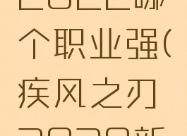 疾风之刃2022哪个职业强(疾风之刃2020新职业)