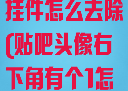 百度贴吧头像挂件怎么去除(贴吧头像右下角有个1怎么去掉)