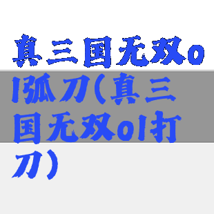 真三国无双ol弧刀(真三国无双ol打刀)