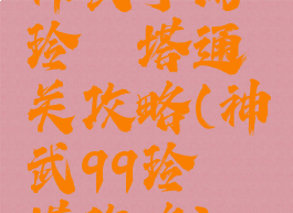 神武手游玲珑塔通关攻略(神武99玲珑塔攻略)