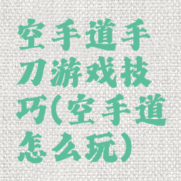 空手道手刀游戏技巧(空手道怎么玩)