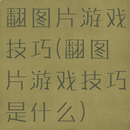 翻图片游戏技巧(翻图片游戏技巧是什么)