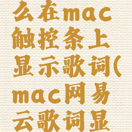 网易云怎么在mac触控条上显示歌词(mac网易云歌词显示设置)