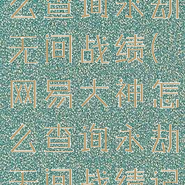 网易大神怎么查询永劫无间战绩(网易大神怎么查询永劫无间战绩记录)
