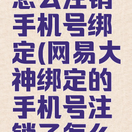 网易大神怎么注销手机号绑定(网易大神绑定的手机号注销了怎么办)