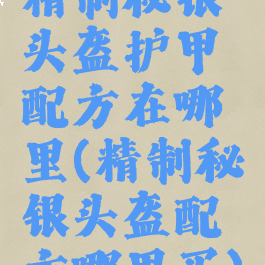 精制秘银头盔护甲配方在哪里(精制秘银头盔配方哪里买)