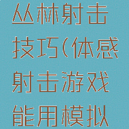 体感游戏丛林射击技巧(体感射击游戏能用模拟枪吗)