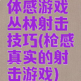 体感游戏丛林射击技巧(枪感真实的射击游戏)