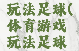 体育游戏玩法足球(体育游戏玩法足球手抄报)