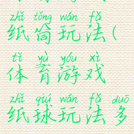 体育游戏纸筒玩法(体育游戏纸球玩法多)