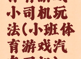 体育游戏小司机玩法(小班体育游戏汽车司机)