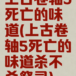 上古卷轴5死亡的味道(上古卷轴5死亡的味道杀不杀祭司)