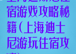 上海迪斯尼住宿游戏攻略秘籍(上海迪士尼游玩住宿攻略)