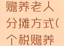 个税app怎么作废赡养老人分摊方式(个税赡养老人作废怎样删除)