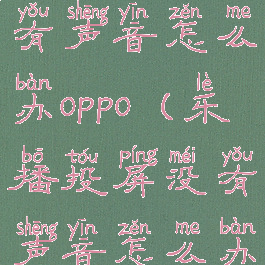乐播投屏没有声音怎么办oppo(乐播投屏没有声音怎么办?)