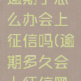 京东白条逾期了怎么办会上征信吗(逾期多久会上征信黑名单)