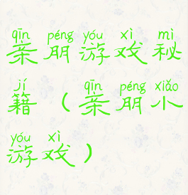 亲朋游戏秘籍(亲朋小游戏)